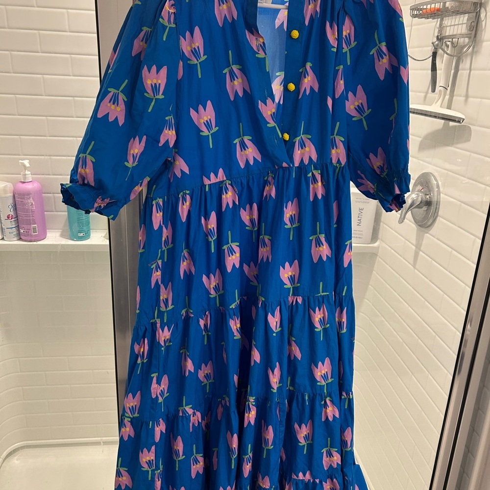 Karlie Blue and Pink Floral Dress